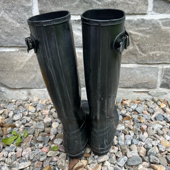 Hunter Boots - Womens Original Tall Rain Boots (Black) Size 37 - Picture 11 of 14